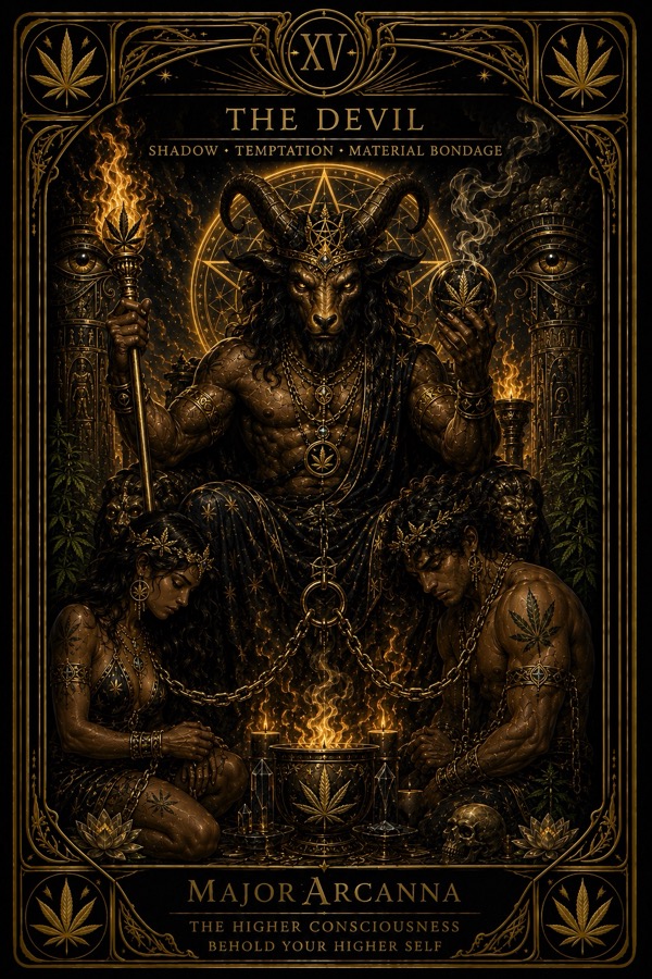 MajorArCanna tarot, The Devil, card XV, the unified engraving