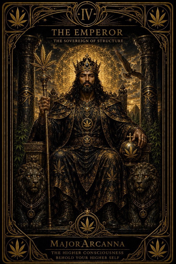 MajorArCanna tarot, The Emperor, card IV, the unified engraving