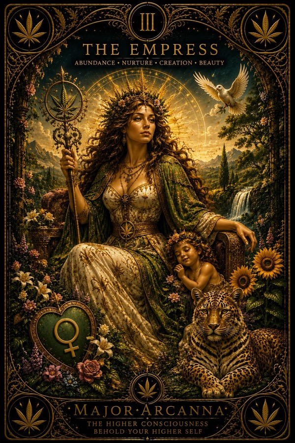 MajorArCanna tarot, The Empress, card III, the unified engraving