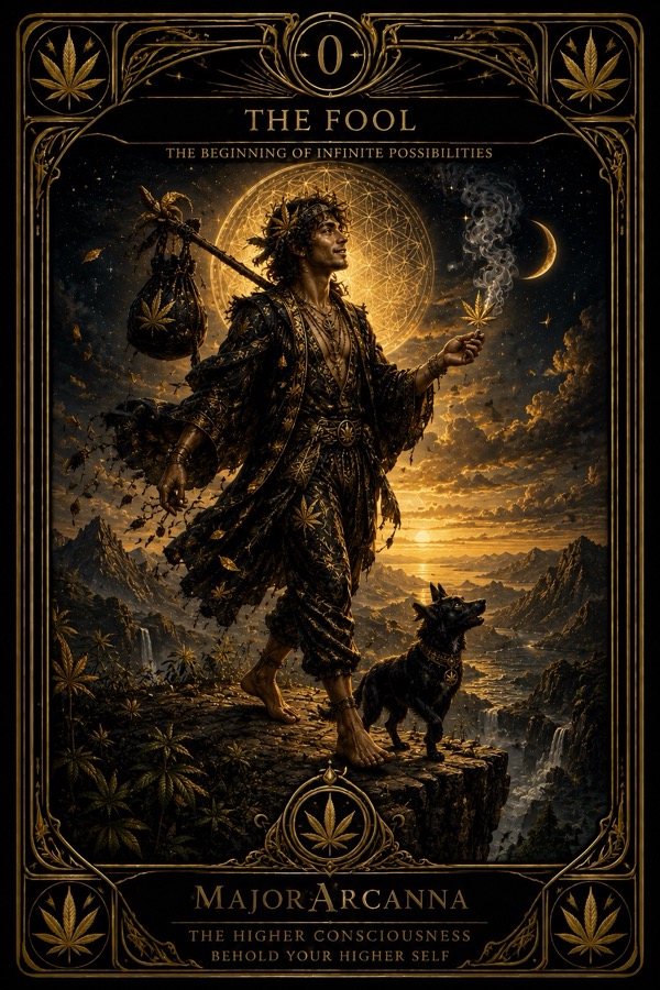 MajorArCanna tarot, The Fool, card 0, the unified engraving