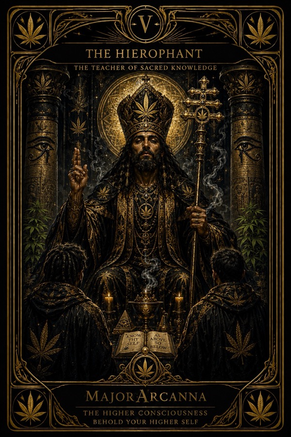MajorArCanna tarot, The Hierophant, card V, the unified engraving