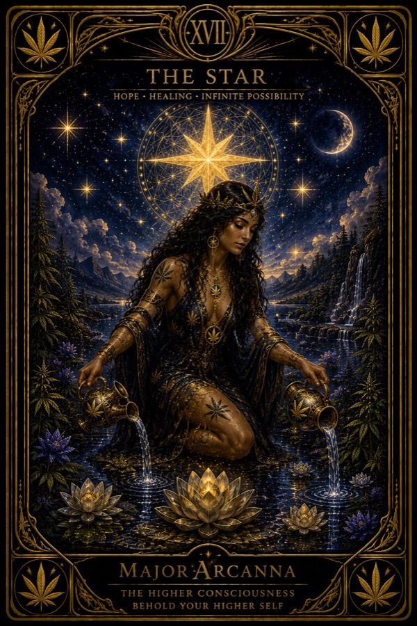 MajorArCanna tarot, The Star, card XVII, the unified engraving